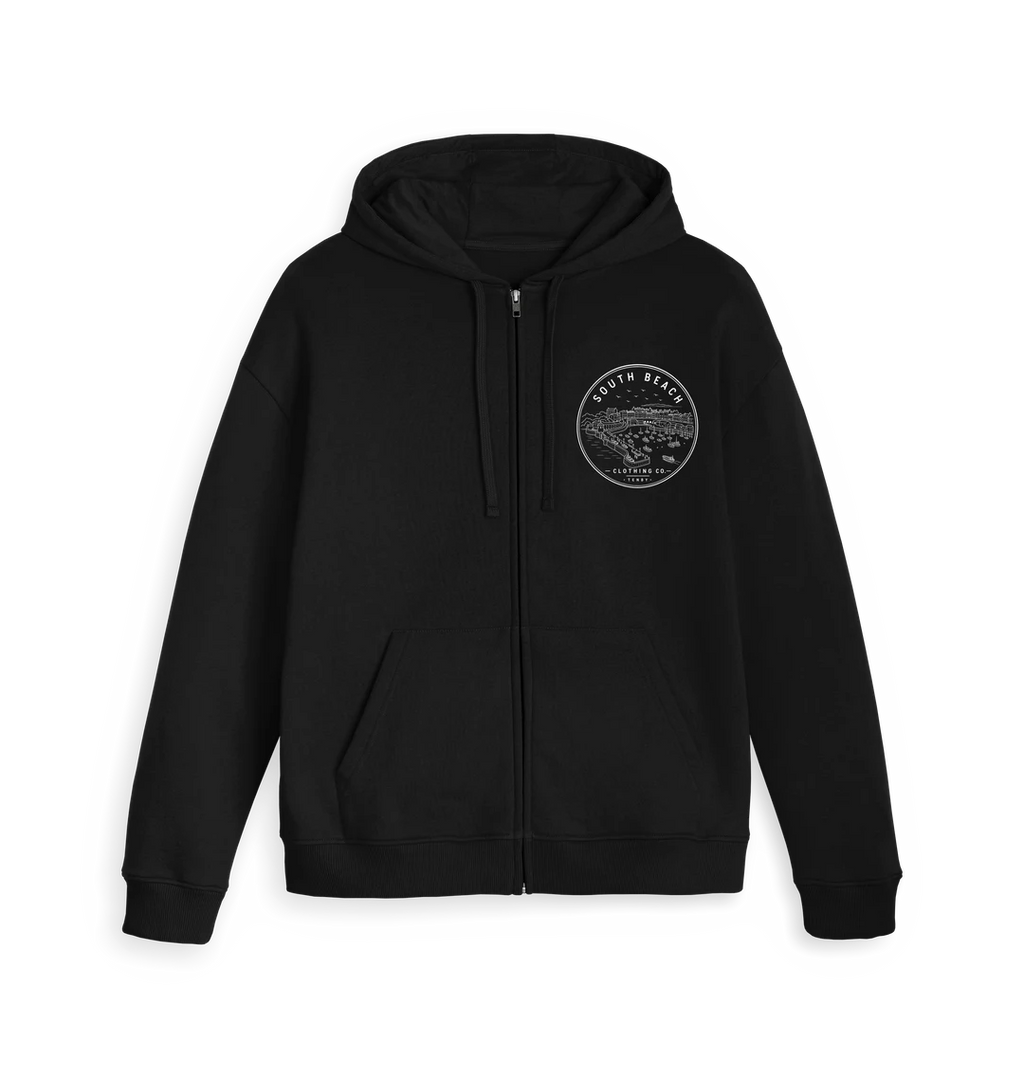 Zip Hoodie - Tenby Harbour SB012