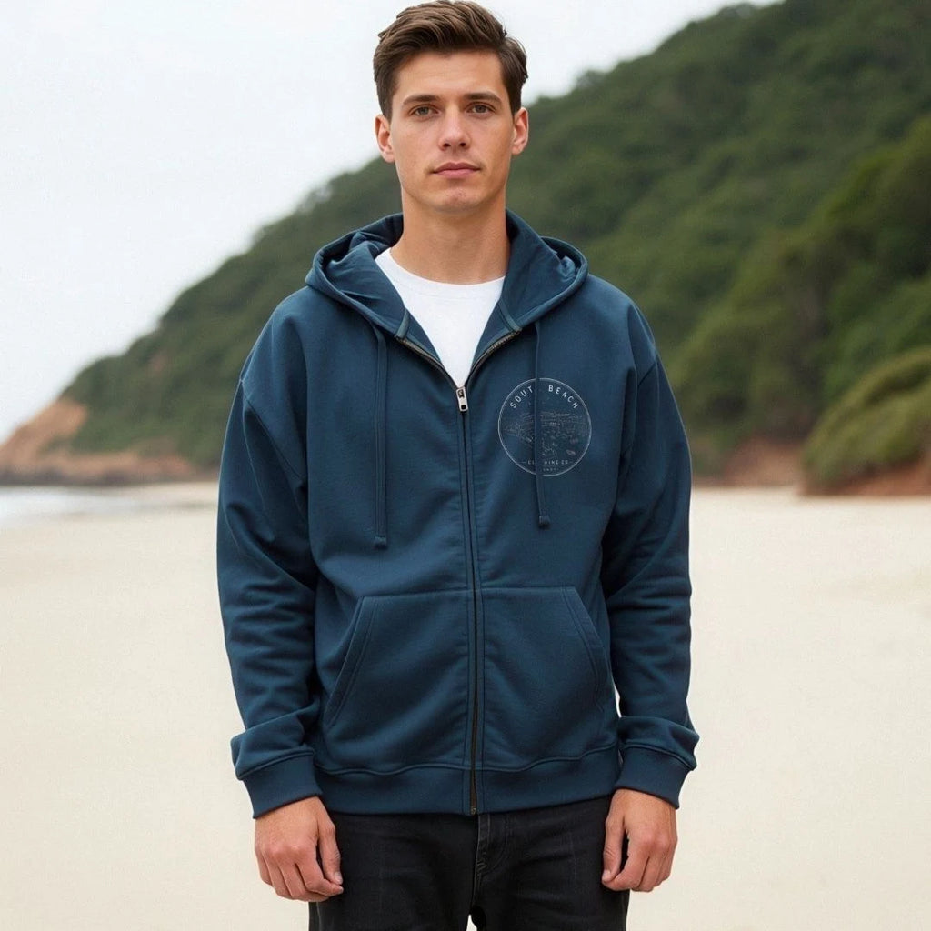 Zip Hoodie - Tenby Harbour SB012